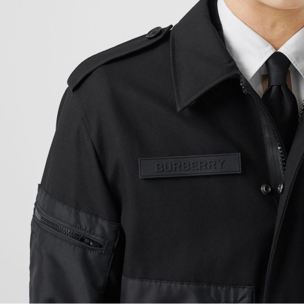 Burberry Cotton Gabardine Field Jacket Black